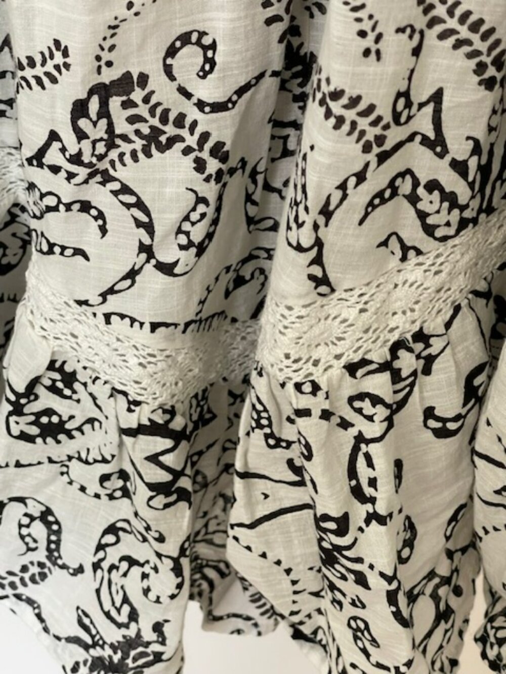 Maeve Anthropologie Flutter-Sleeve Cotton Paisley Mini Dress Plus Size 2X - Picture 6 of 10